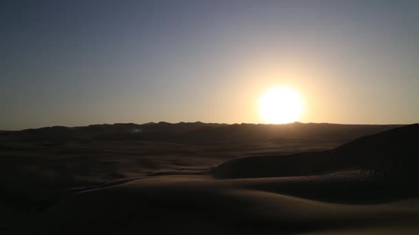 Öken Solnedgången Huacachina Oasis Ica Peru — Stockvideo