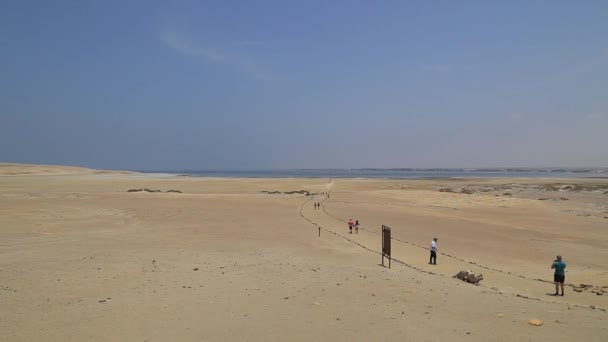 Deserto Montanhas Vermelhas Reserva Nacional Paracas Peru — Vídeo de Stock