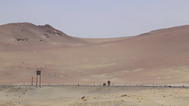 Пустыня Красные Горы Национальный Заповедник Паракас Перу — стоковое видео