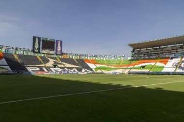 Leon, Guanajuato Meksika - 20 Haziran 2019: Estadio Len, Nou Camp - Club Len F.C. panoramik görünümü