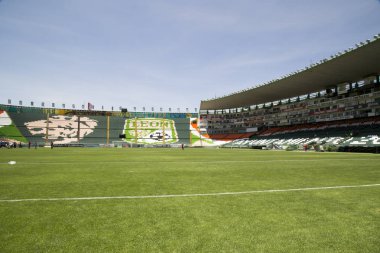 Leon, Guanajuato Meksika- 20 Haziran 2019: Estadio Len, Nou Camp - Club Len F.C. panoramik görünümü