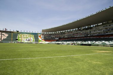 Leon, Guanajuato Meksika - 20 Haziran 2019: Estadio Len, Nou Camp - Club Len F.C. panoramik görünümü