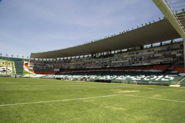 Leon, Guanajuato Meksika - 20 Haziran 2019: Estadio Len, Nou Camp - Club Len F.C. panoramik görünümü