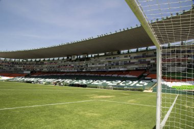 Leon, Guanajuato Meksika - 20 Haziran 2019: Estadio Len, Nou Camp - Club Len F.C. panoramik görünümü