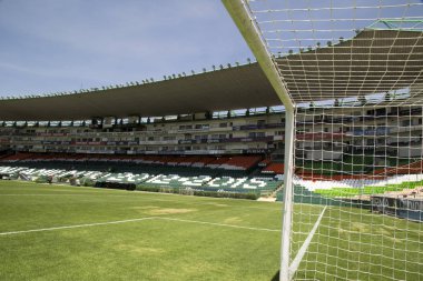 Leon, Guanajuato Meksika - 20 Haziran 2019: Estadio Len, Nou Camp - Club Len F.C. panoramik görünümü