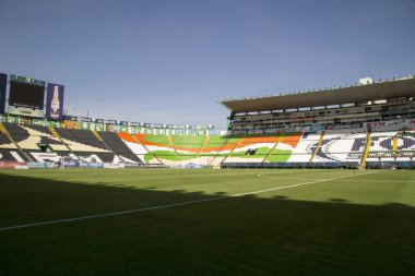 Leon, Guanajuato Meksika - 20 Haziran 2019: Estadio Len, Nou Camp - Club Len F.C. panoramik görünümü