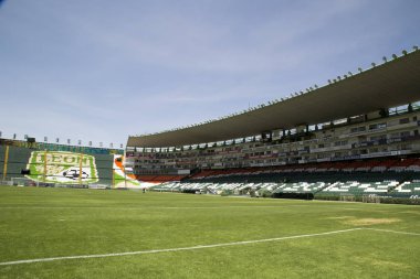 Leon, Guanajuato Meksika - 20 Haziran 2019: Estadio Len, Nou Camp - Club Len F.C. panoramik görünümü