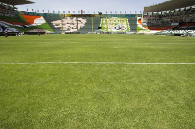 Leon, Guanajuato Meksika - 20 Haziran 2019: Estadio Len, Nou Camp - Club Len F.C. panoramik görünümü