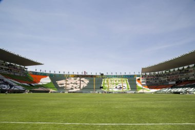 León, Guanajuato México - 20 Haziran 2019: Estadio León, Nou Camp - Club León F.C. panoramik manzarası