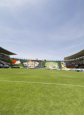 Leon, Guanajuato Meksika - 20 Haziran 2019: Estadio Len, Nou Camp - Club Len F.C. panoramik görünümü