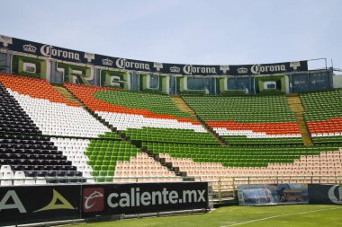 Leon, Guanajuato Meksika - 20 Haziran 2019: Estadio Len, Nou Camp - Club Len F.C. panoramik görünümü