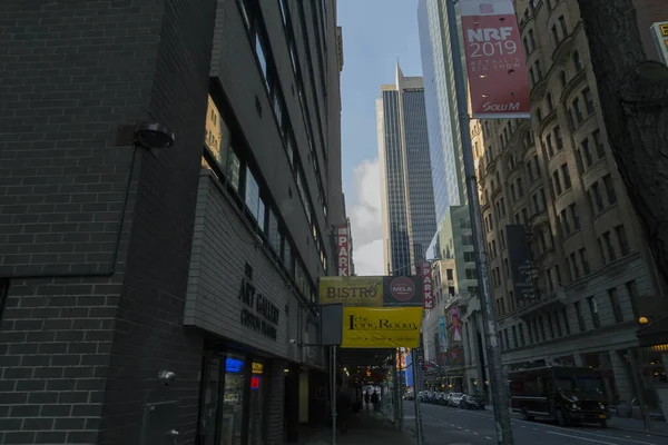 Nova Cidade Iorque Janeiro Times Square Uma Intersecção Turística Movimentada — Fotografia de Stock