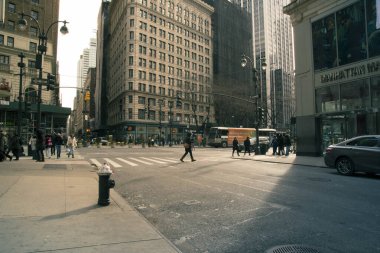 New York Şehri, Usa - 8 Mayıs 2019: New York Sokak Yolu