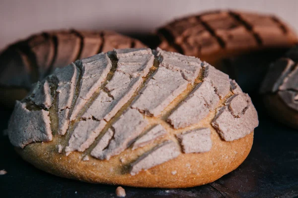 Concha Com Cobertura Branca Pão Mexicano — Fotografia de Stock