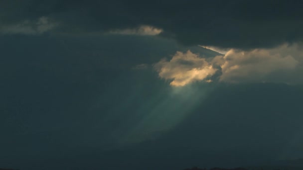 Aktywny Wulkan Popocatepetl Niebieskie Chmury Wschodu Słońca Szczycie — Wideo stockowe