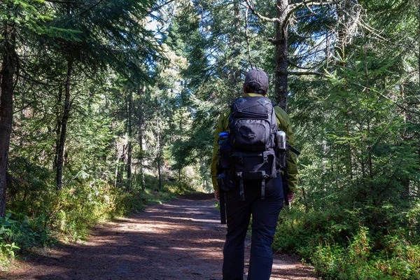 Man Wandelen Het Bos Monte Tlaloc — Stockfoto