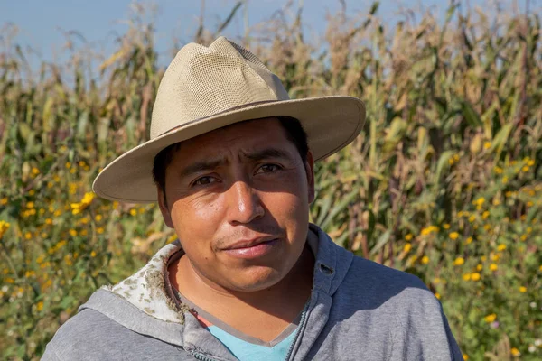 portrait of a young farmer in mexico