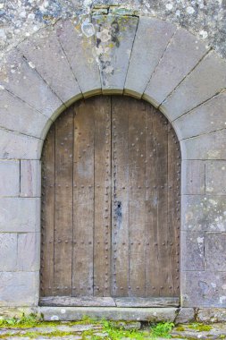  bir ortaçağ kilise eski ahşap kapı