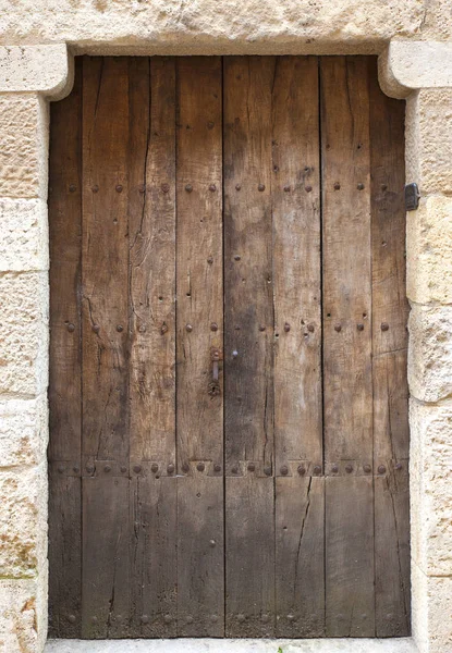 Pintu Kayu Kuno Spanyol — Stok Foto