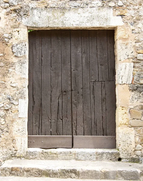 Big Ancient Wooden Door Spain — Stock Photo, Image