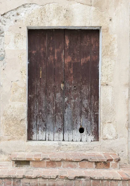 Pintu Kayu Tua Kuno Yang Besar Spanyol — Stok Foto