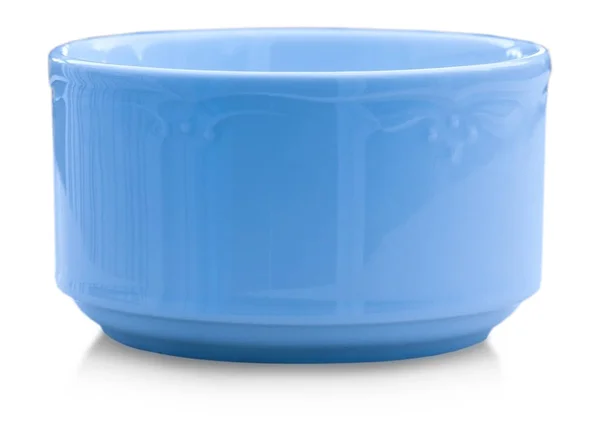 Синяя Пустая Чашка Изолированный Белом Фоне — стоковое фото