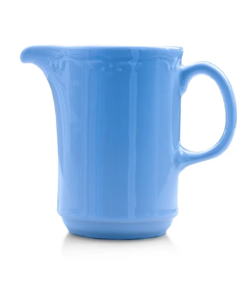 Taza Azul Sobre Fondo Blanco — Foto de Stock