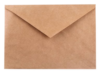 Beyaz bir arka plan üzerinde kağıt zarf