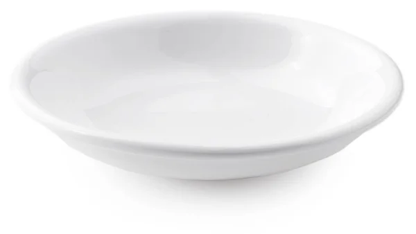 White Small Plate White Background — Stock Photo, Image