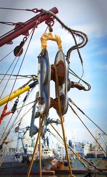 Winch Onboard Fishing Vessel Kamchatka — Stock Photo, Image