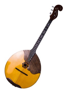 Beyaz izole halk müzik aleti domra