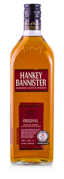 Kamçatka Rusya Ekim 2018 Scotch Whisky Hankey Bannister Asil Içki — Stok fotoğraf