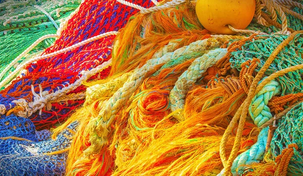 Colored Fishing Net Floats — Stock Photo, Image