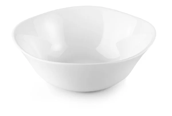 White Plate Isolated White Background — Stock Photo, Image