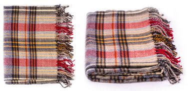 The Colore  winter wool scarf with pattern isolated on white