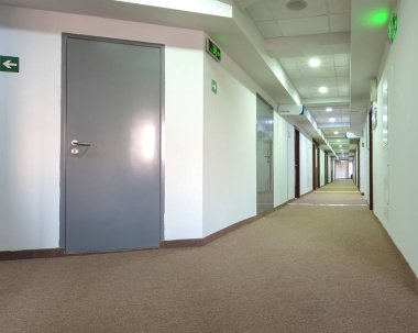 Corridor in the modern hotel building