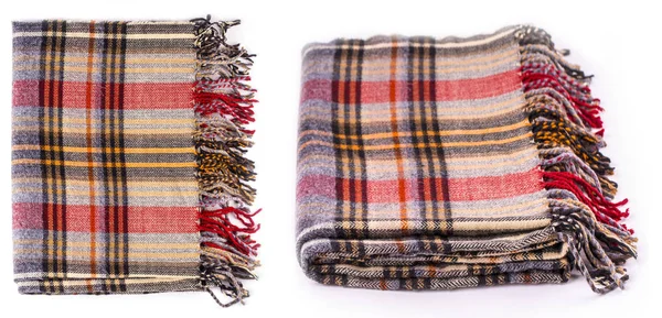 The Colore  winter wool scarf with pattern isolated on white