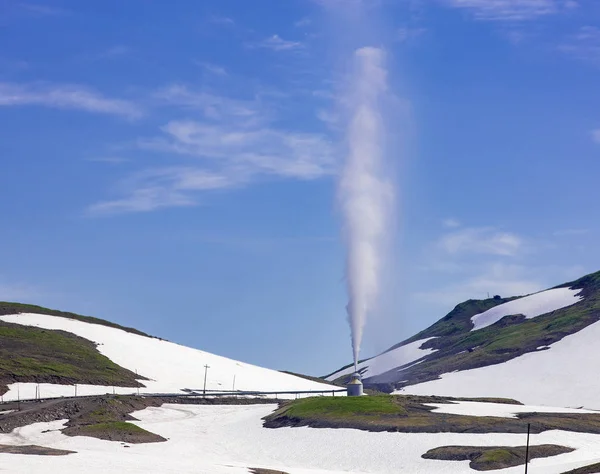 Kamçatka Yarımadası Nda Jeotermal Enerji Alternatif Enerjisi — Stok fotoğraf