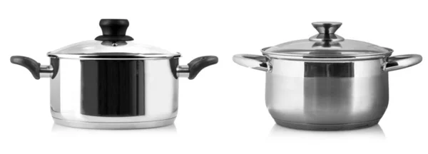 The stainless steel cooking pot over white background — Stock Photo, Image