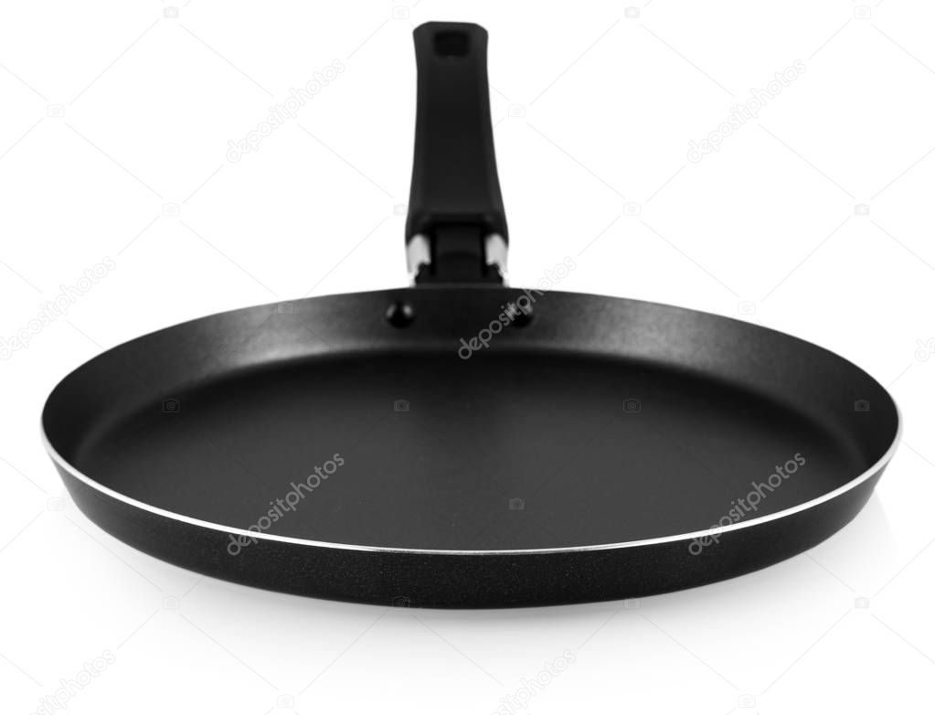The pan with handle isolated on white background