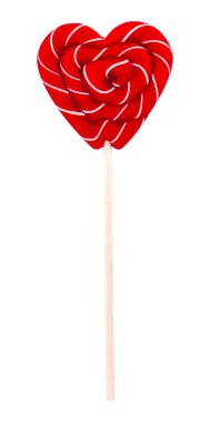 Wh izole renkli, el yapımı girdap lolipop yakın çekim