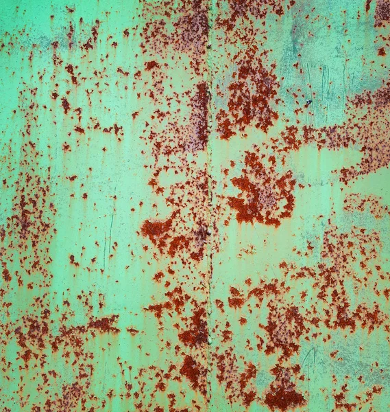 Yeşil eski boyalı metal — Stok fotoğraf