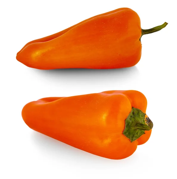 The capsicum; isolated; food; orange; pepper; ingredient; vegeta — Stock Photo, Image