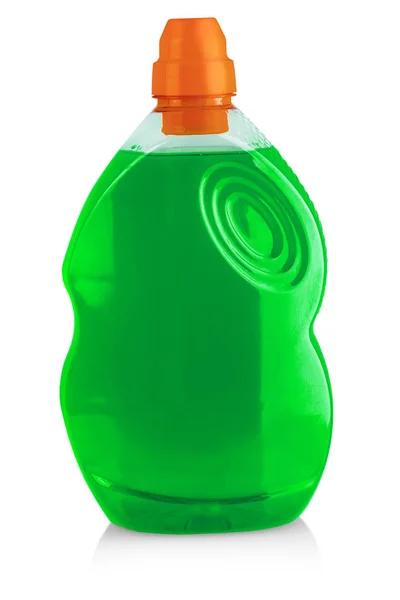 Пластиковая бутылка с бытовыми чистящими средствами — стоковое фото