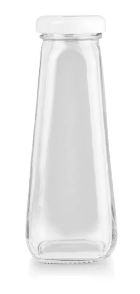 Пустая стеклянная бутылка на белом фоне с клиппином — стоковое фото