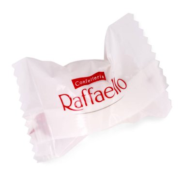 errero Raffaello ayrı bir ambalaj. Beyaz sırtta izole