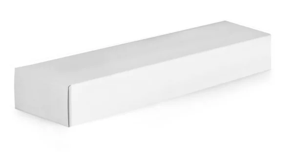 The closed rectangular blank isolated box on white background — Stock Photo, Image