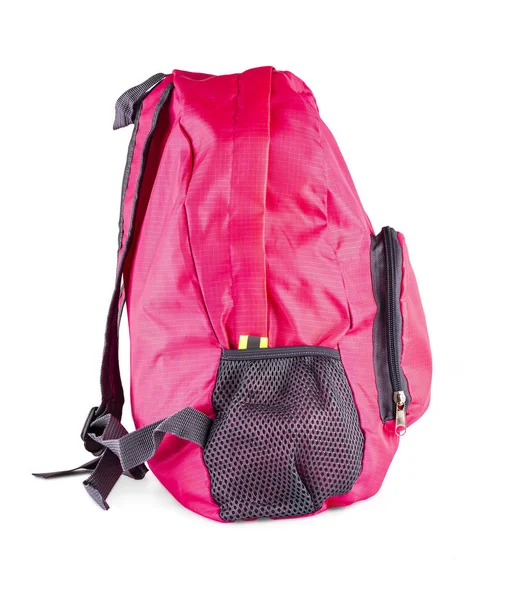 La bolsa deportiva rosa para mujer aislada sobre fondo blanco — Foto de Stock