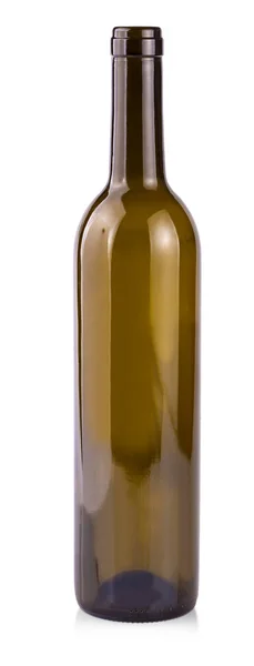 La bottiglia vuota per vino isolato su sfondo bianco — Foto Stock