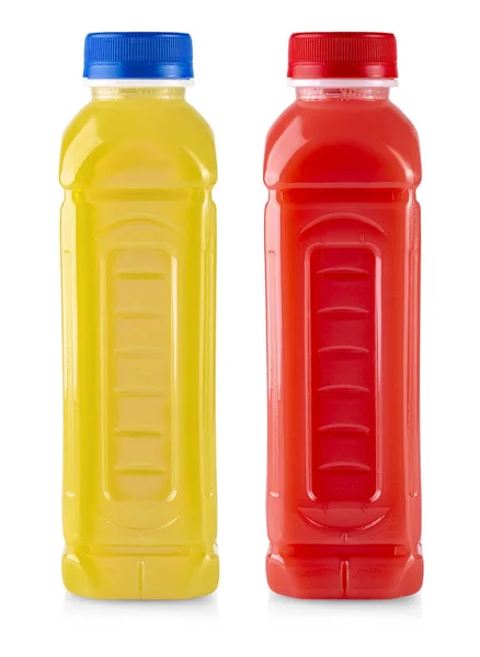 De fruitsmoothie SAP in een fles geïsoleerd op witte backgrou — Stockfoto